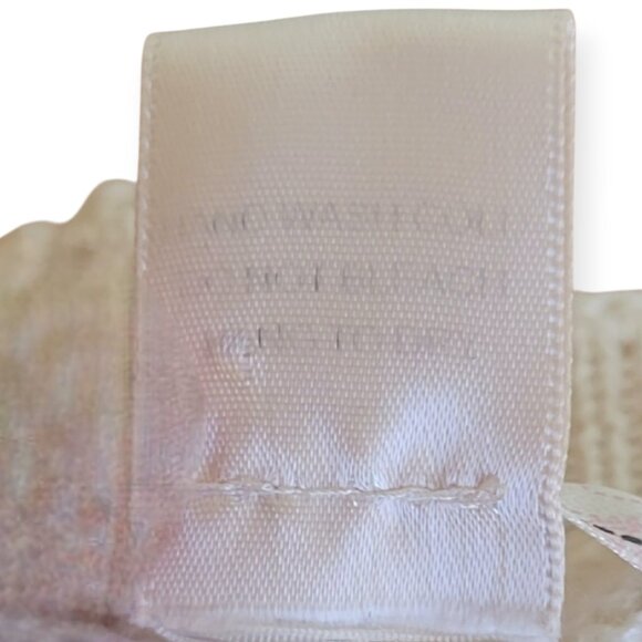 Freeway Vintage White Poinsettia Holiday Cardigan Embroidered Cozy Office Knit L - Picture 8 of 8